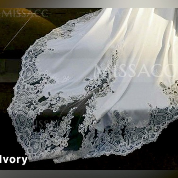 Trumpet/Mermaid Long Sleeves Lace/Elastic Satin Wedding Dress - Picture 2 of 4